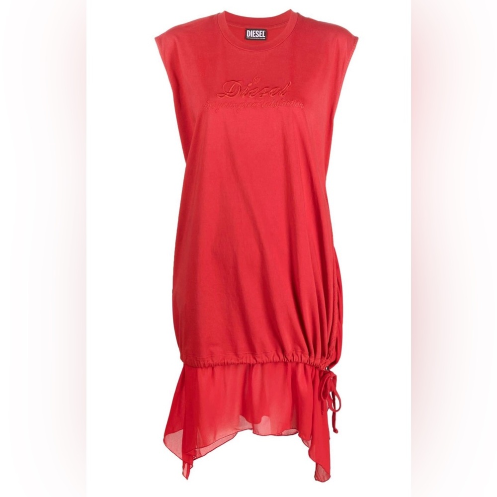 Embroidered logo T-shirt dress